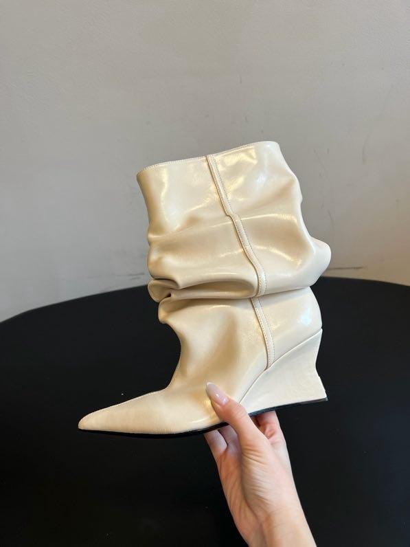 Черевики з гострим носком і плиссировкой фото 3