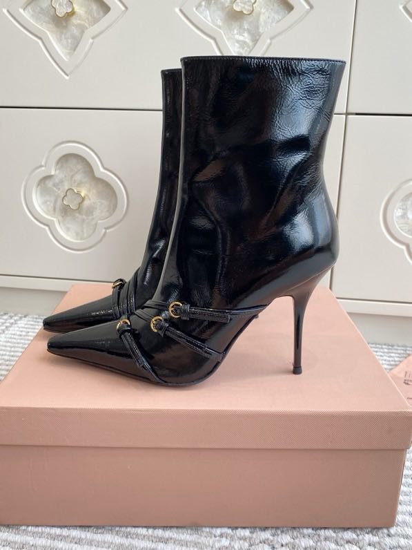 Ботинки с острым носком и высоким каблуком Cat Heel