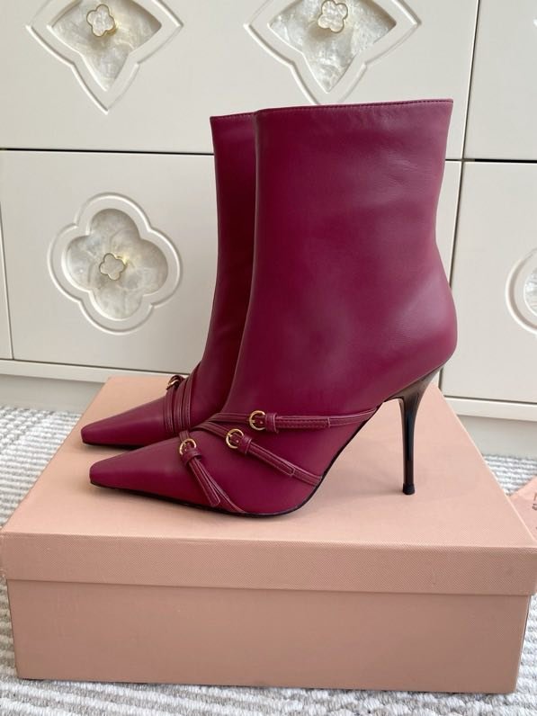 Ботинки с острым носком и высоким каблуком Cat Heel