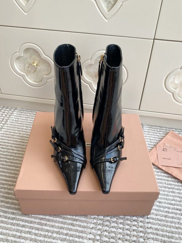 Ботинки с острым носком и высоким каблуком Cat Heel фото 2