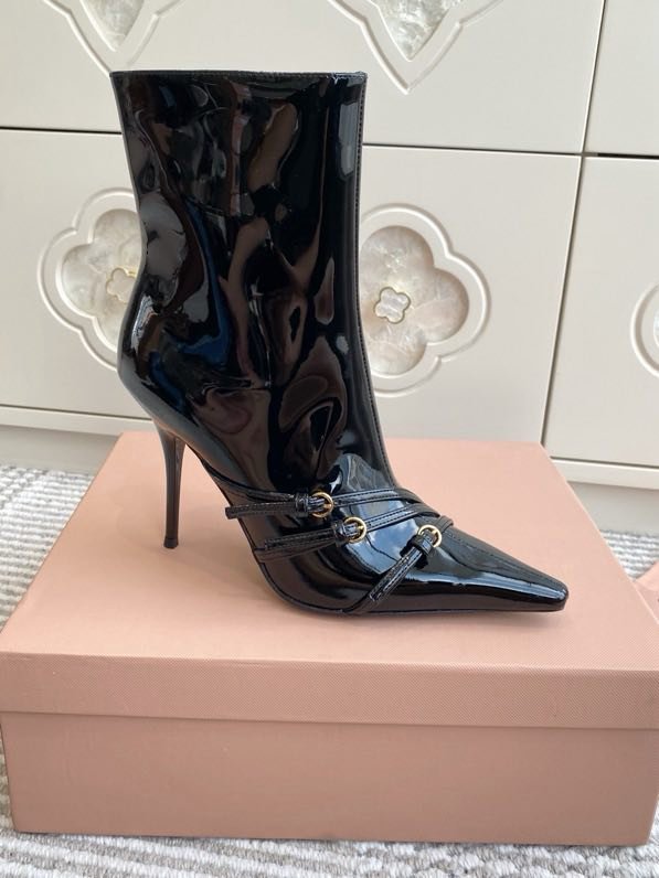 Ботинки с острым носком и высоким каблуком Cat Heel фото 2