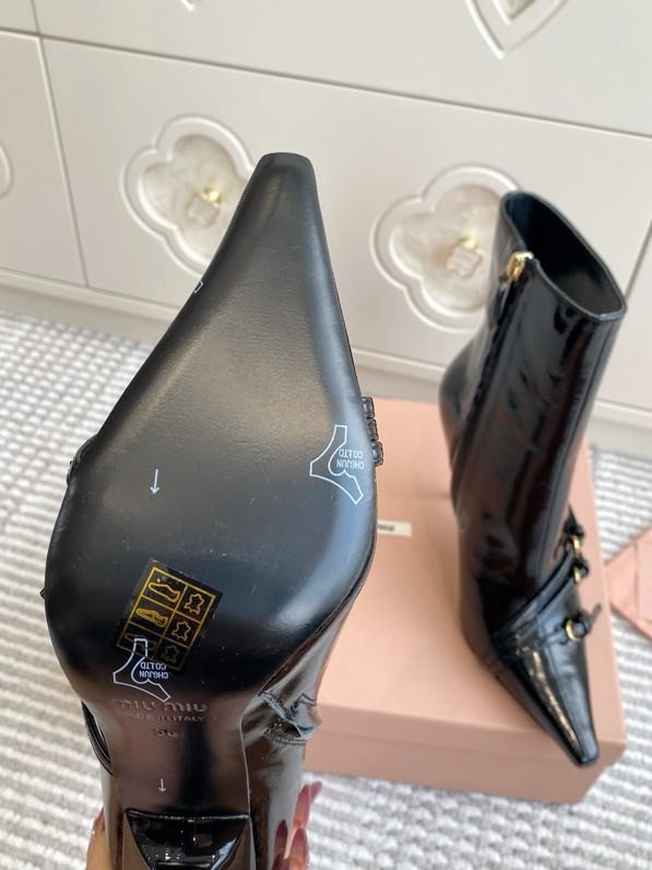 Ботинки с острым носком и высоким каблуком Cat Heel фото 3