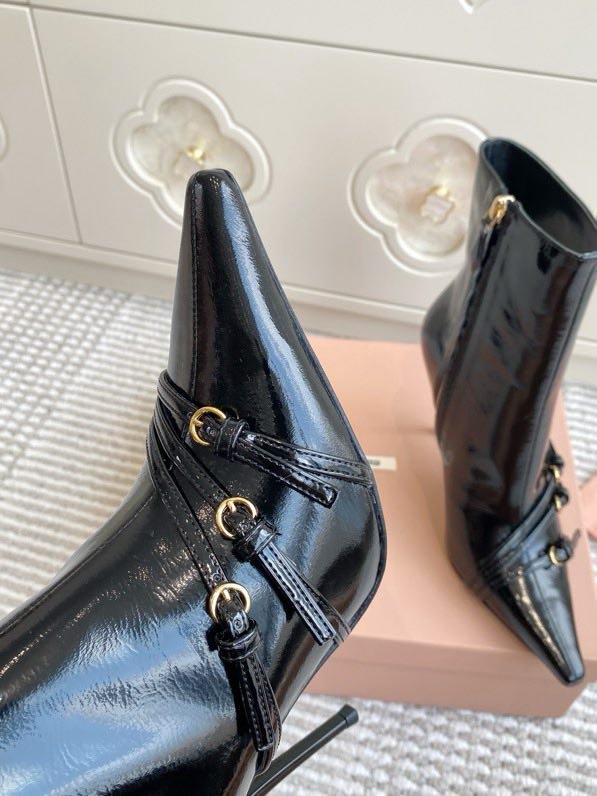 Ботинки с острым носком и высоким каблуком Cat Heel фото 4