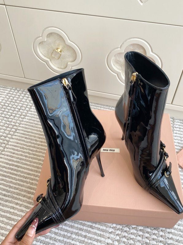 Ботинки с острым носком и высоким каблуком Cat Heel фото 4