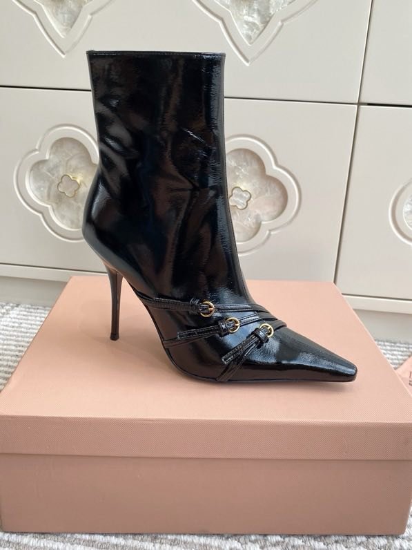 Ботинки с острым носком и высоким каблуком Cat Heel фото 6