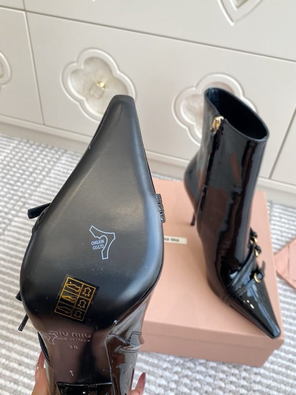 Ботинки с острым носком и высоким каблуком Cat Heel фото 6