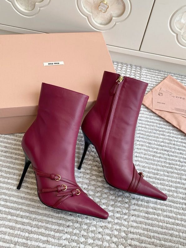 Ботинки с острым носком и высоким каблуком Cat Heel фото 7