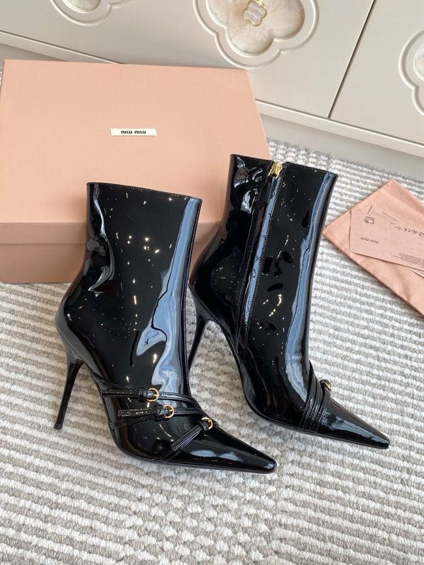 Ботинки с острым носком и высоким каблуком Cat Heel фото 7