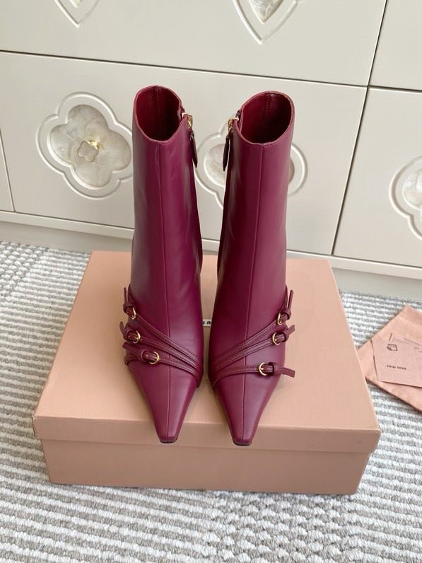 Ботинки с острым носком и высоким каблуком Cat Heel фото 8