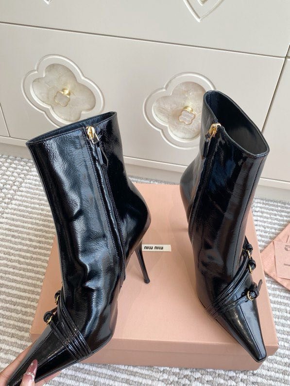 Ботинки с острым носком и высоким каблуком Cat Heel фото 9