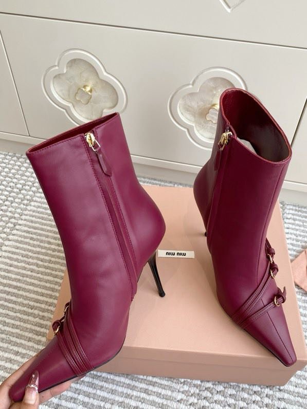 Ботинки с острым носком и высоким каблуком Cat Heel фото 9