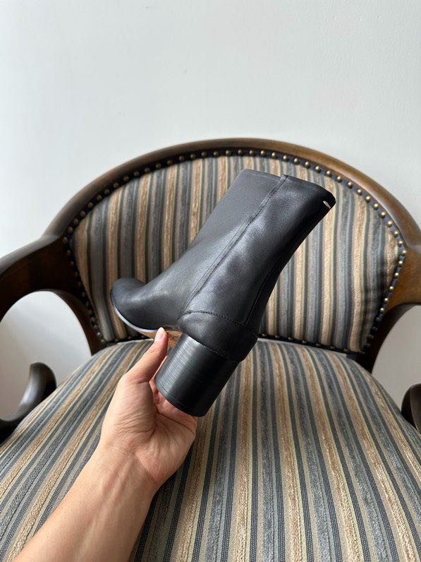 Ботинки Tabi кожаные с раздвоенным носком фото 3