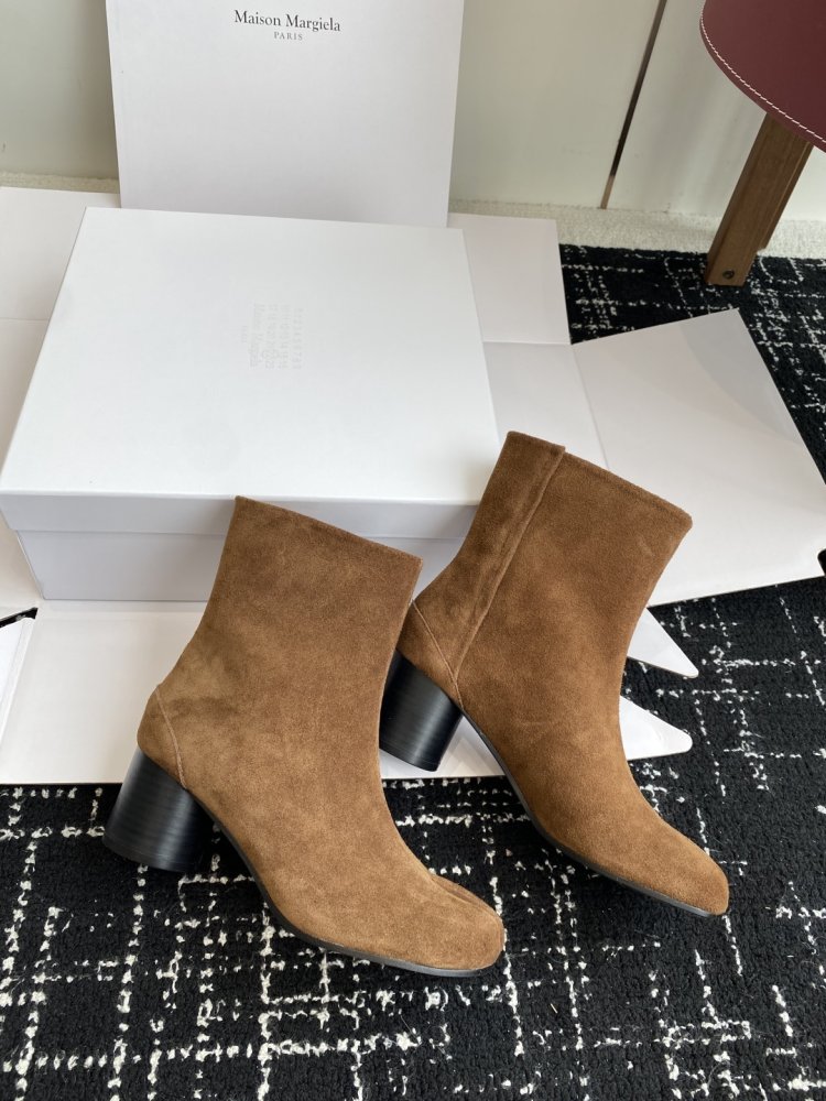 Ботинки Tabi кожаные с раздвоенным носком фото 4