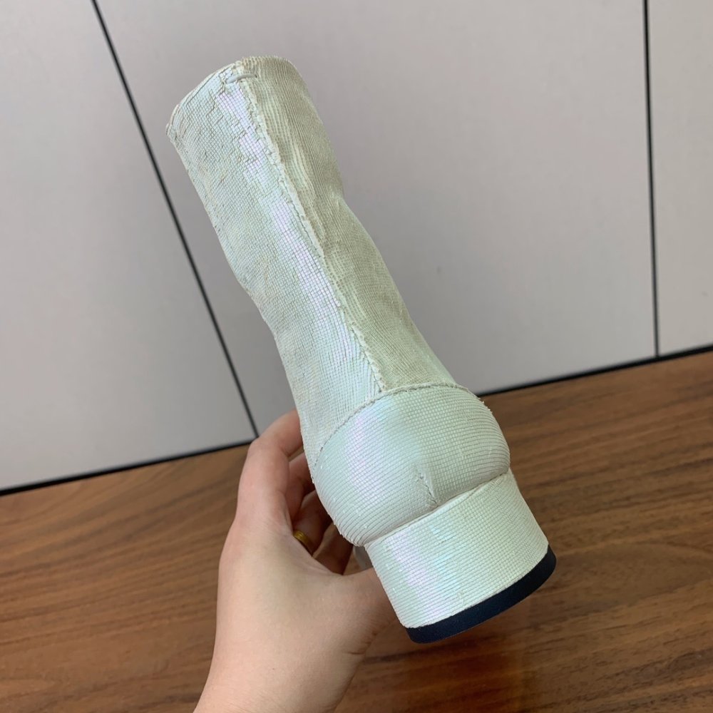 Ботинки Tabi кожаные с раздвоенным носком фото 6