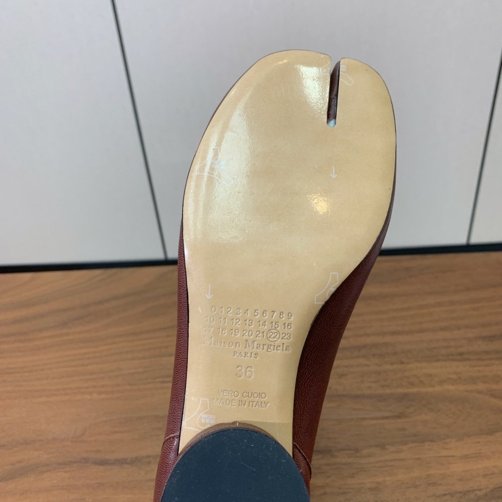 Ботинки Tabi кожаные с раздвоенным носком фото 7