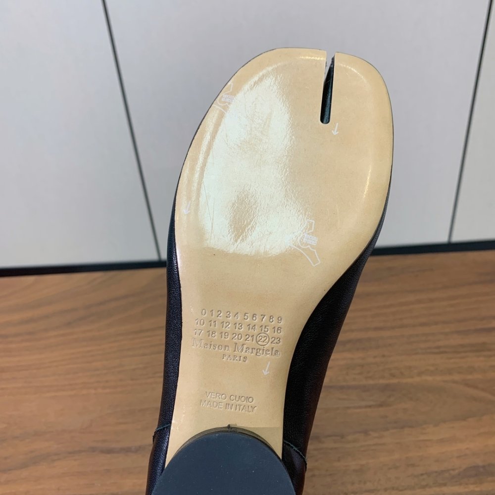 Ботинки Tabi кожаные с раздвоенным носком фото 8