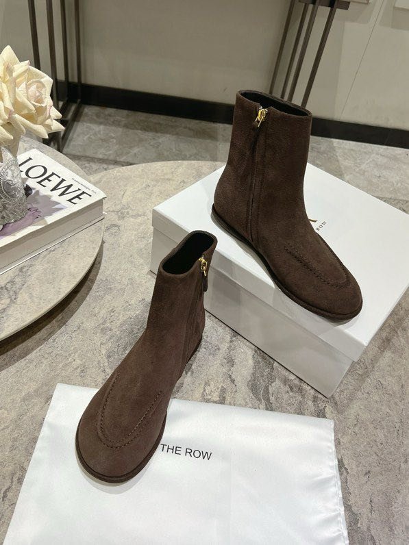 Черевики жіночі шкіряні з круглим носком фото 3