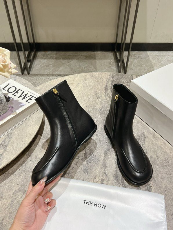 Черевики жіночі шкіряні з круглим носком фото 4