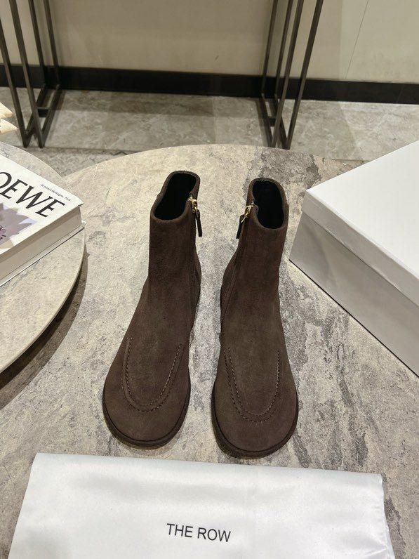 Черевики жіночі шкіряні з круглим носком фото 4