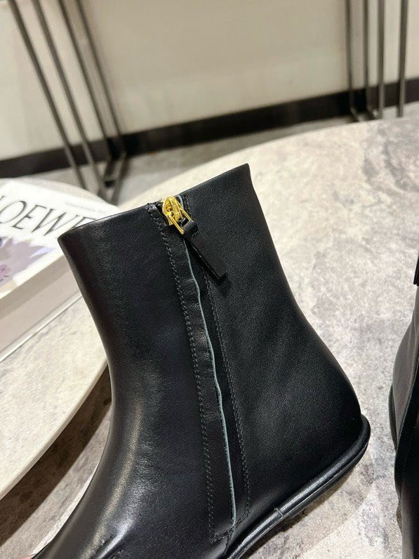 Черевики жіночі шкіряні з круглим носком фото 5