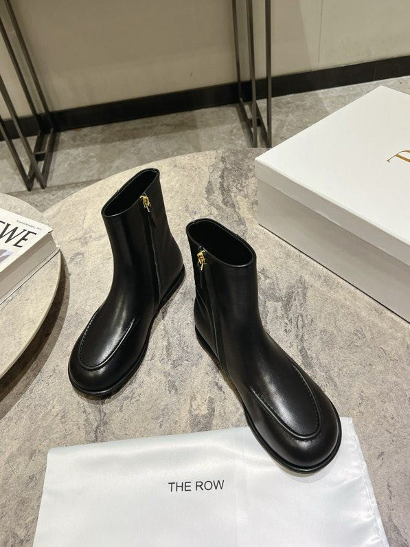 Черевики жіночі шкіряні з круглим носком фото 6