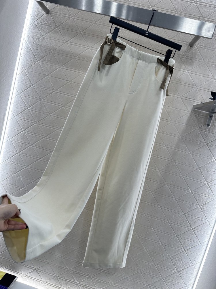 Брюки прямого кроя с поясом фото 7