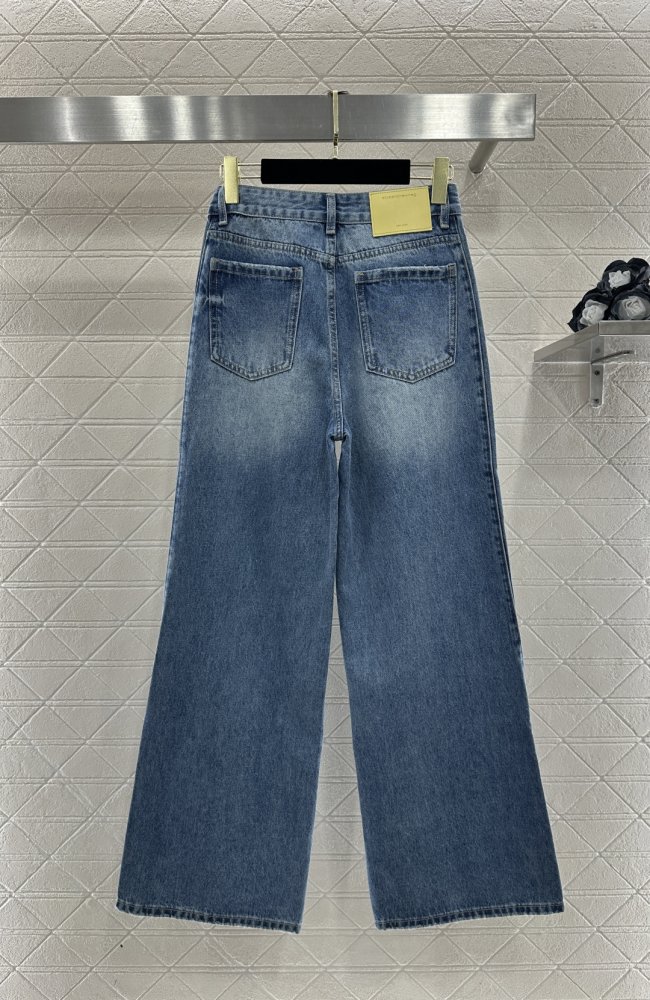 Брюки прямого кроя с высокой талией фото 2