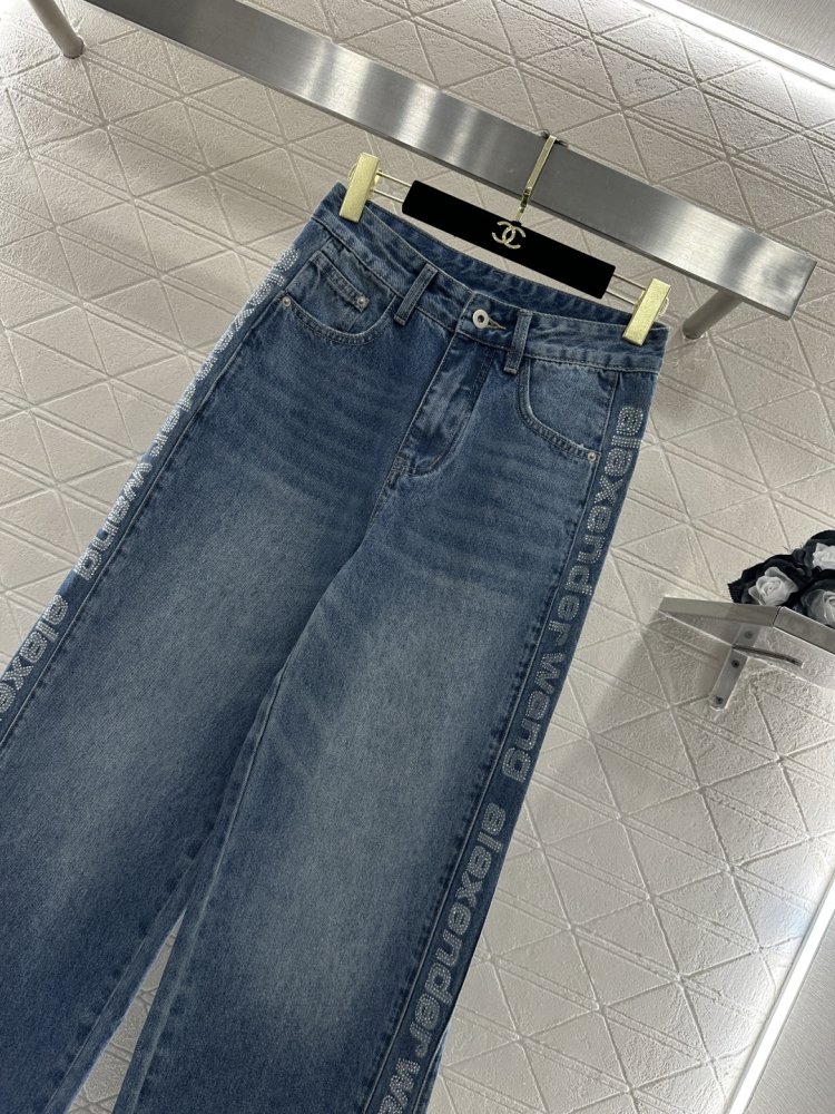 Брюки прямого кроя с высокой талией фото 3