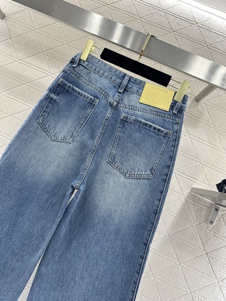 Брюки прямого кроя с высокой талией фото 5