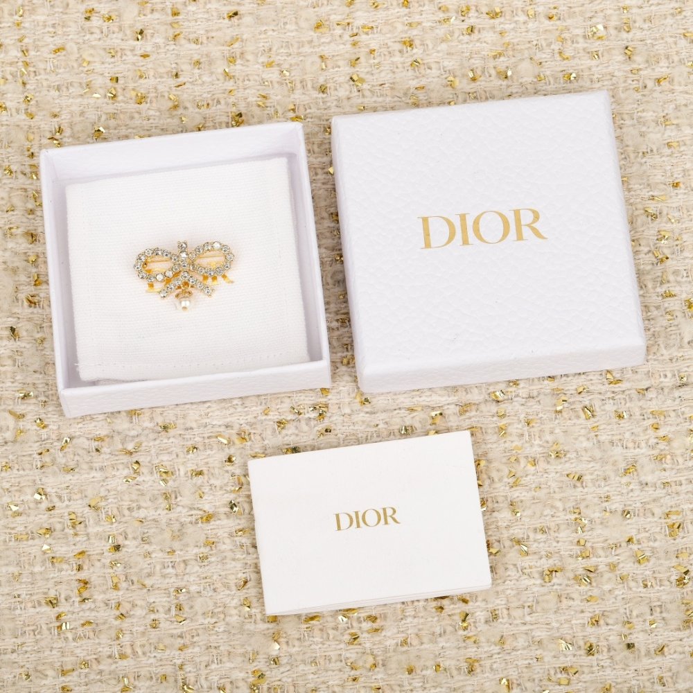 Брошка Dior Diamond Bow Pearl