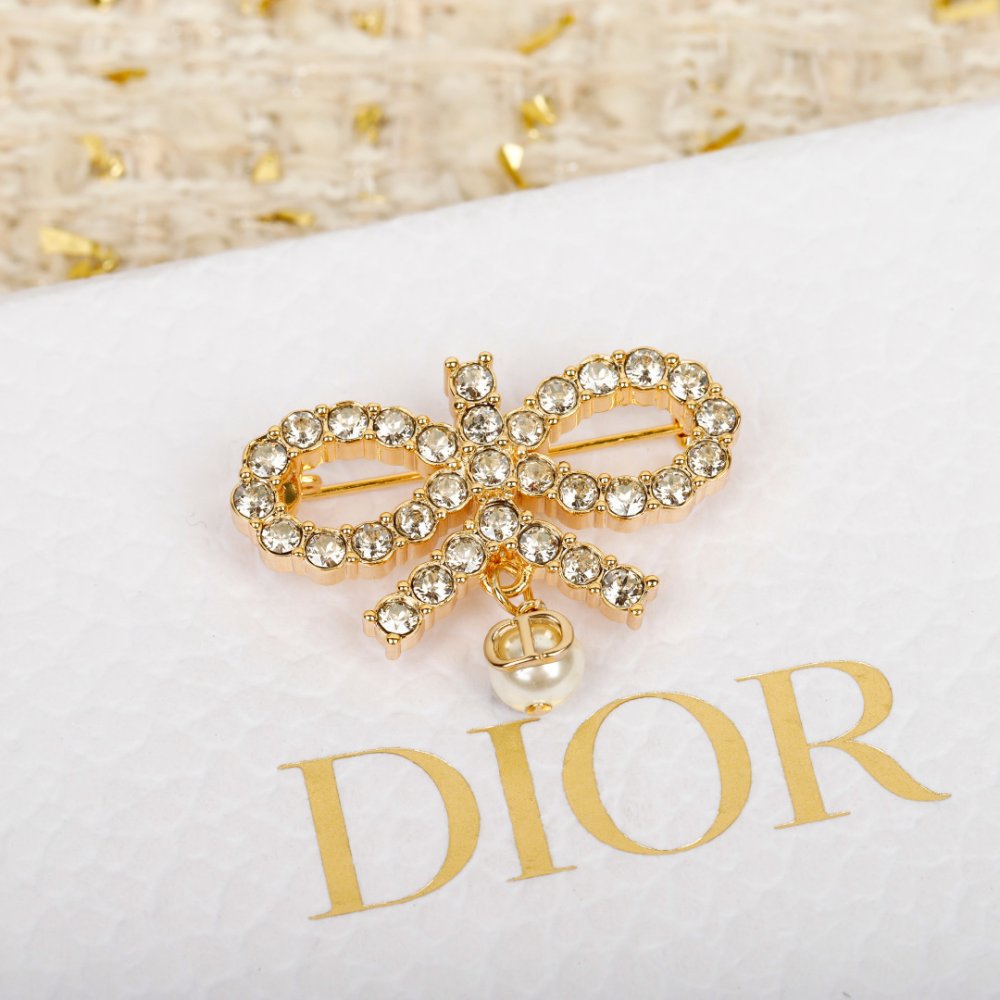 Брошка Dior Diamond Bow Pearl фото 3