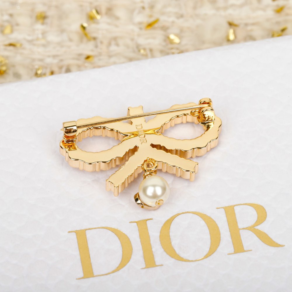 Брошка Dior Diamond Bow Pearl фото 4
