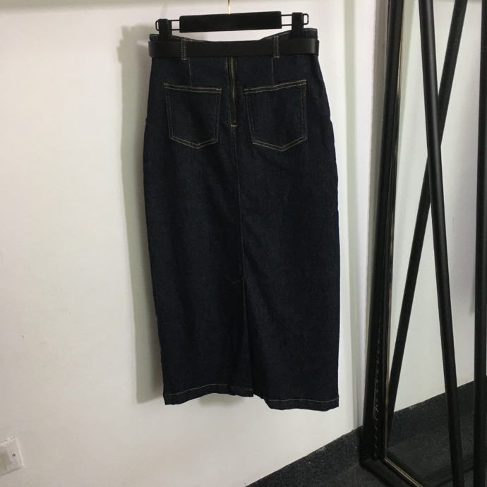 Длинная джинсовая юбка фото 6