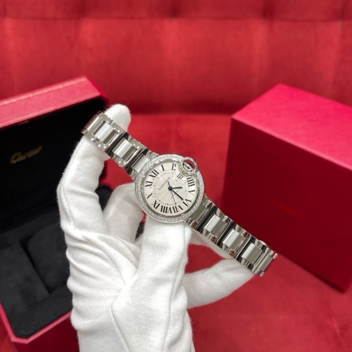 Годинник наручні жіночі Cartier Ballon Bleu W4BB0016 33 мм фото 8