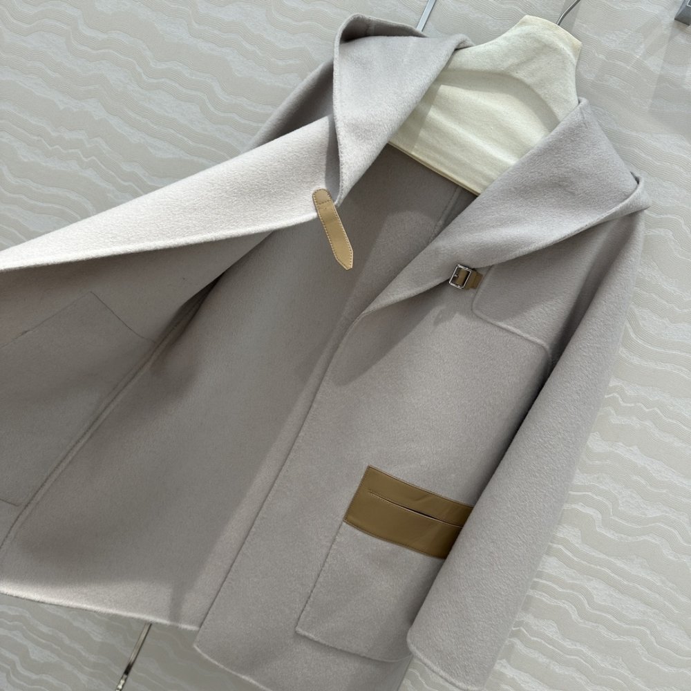 Двостороннє кашемірове пальто з капюшоном фото 7