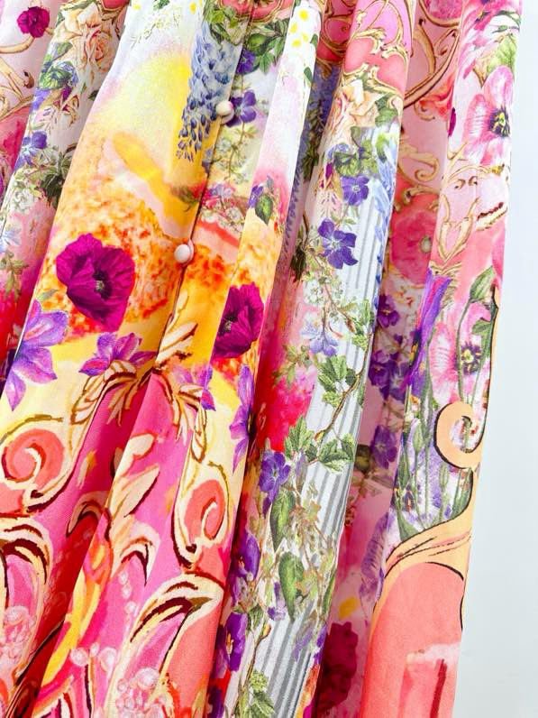 Длинное шелковое платье CAMILLA с V-образным вырезом фото 5