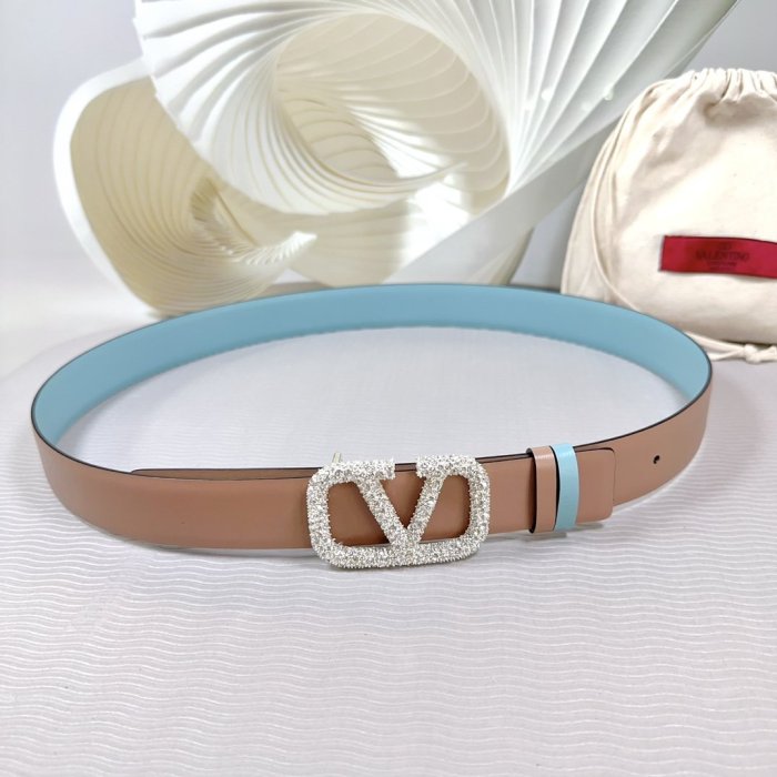 Belt leather female 3 cm