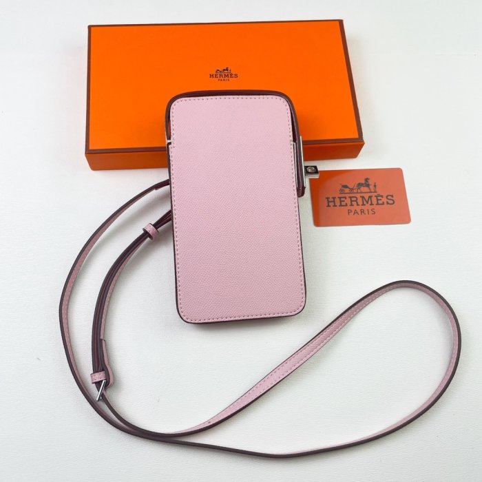 Кожаный чехол для телефона Hermes Hac a Box 17x10 см фото 7