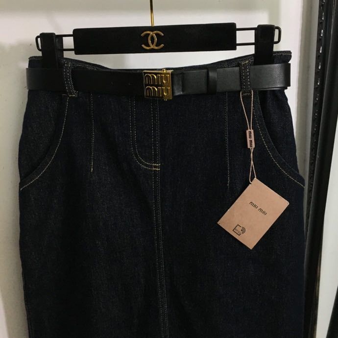 Длинная джинсовая юбка фото 2