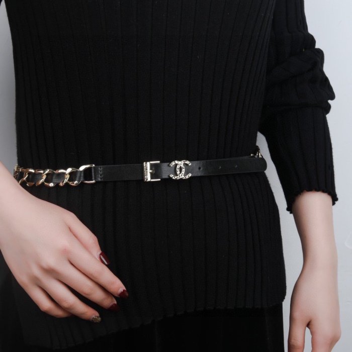 Chain on belt