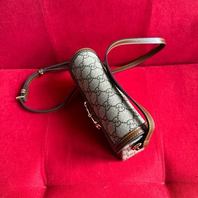A bag women's Gucci Horsebit 1955 GG 18 cm фото 4