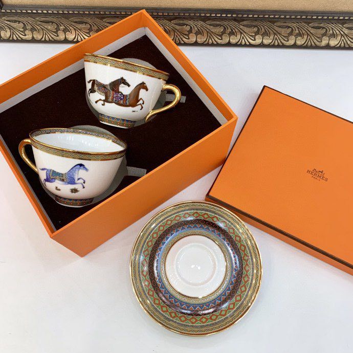 Coffee set on 2 person of bone porcelain Chavel d Orient Series