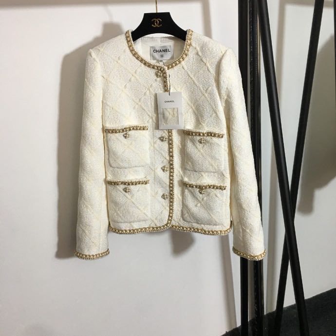 Твидовый пиджак белый