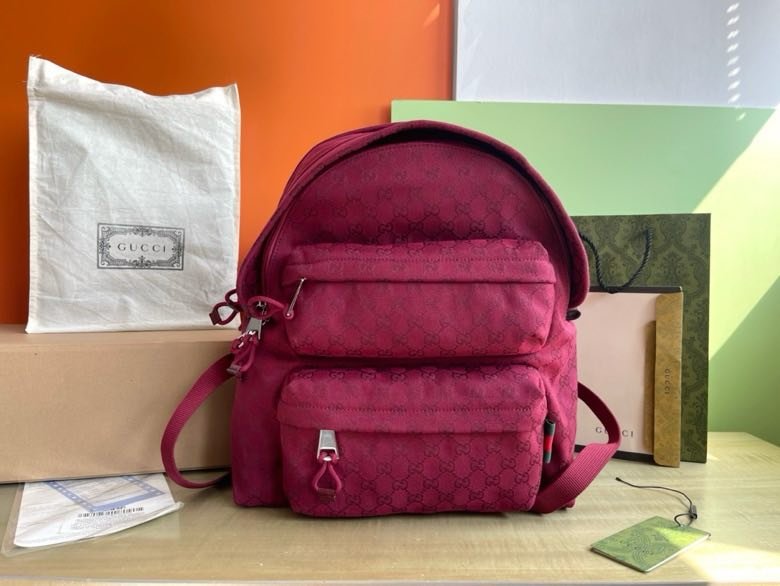 Рюкзак Gucci GG canvas large Rosso Ancora 40 см