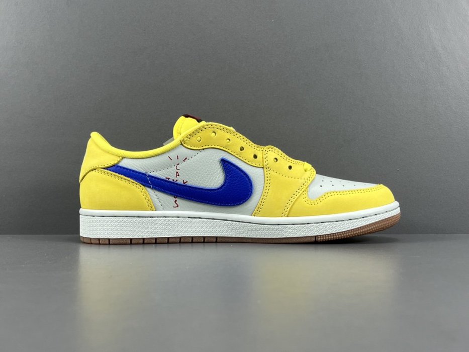 Кроссовки Travis Scott x Jordan Air Jordan 1 Low Canary фото 2