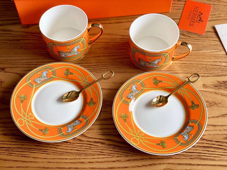 Set tea steam (2 cups from saucers, 2 spoons) фото 6