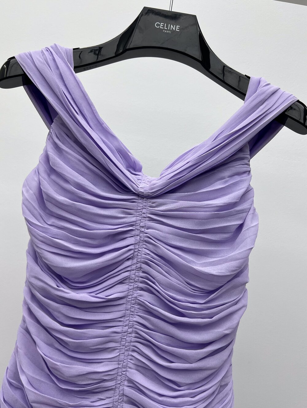 Платье мини фиолетовое (шелк 100%) фото 2