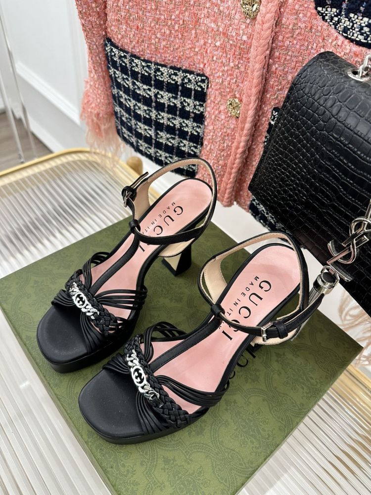 Sandals on thick heel and platform фото 4