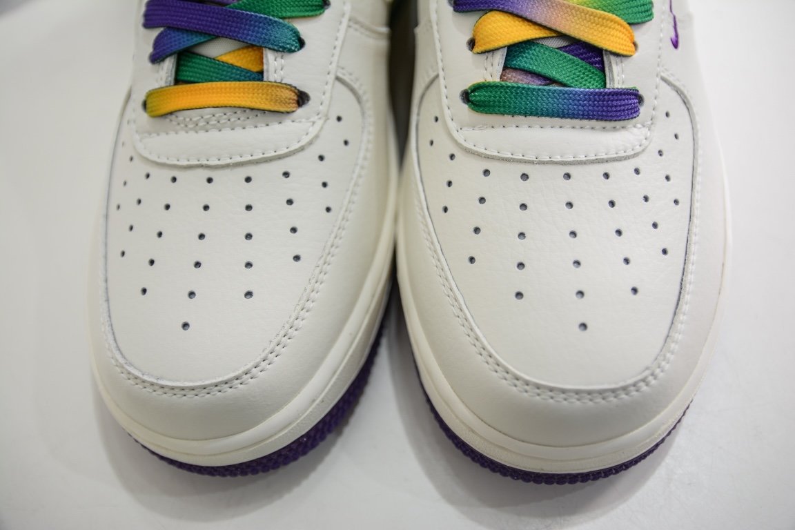 Sneakers Air Force 1 07 Low String Beige Green Purple TF8896-303 фото 9