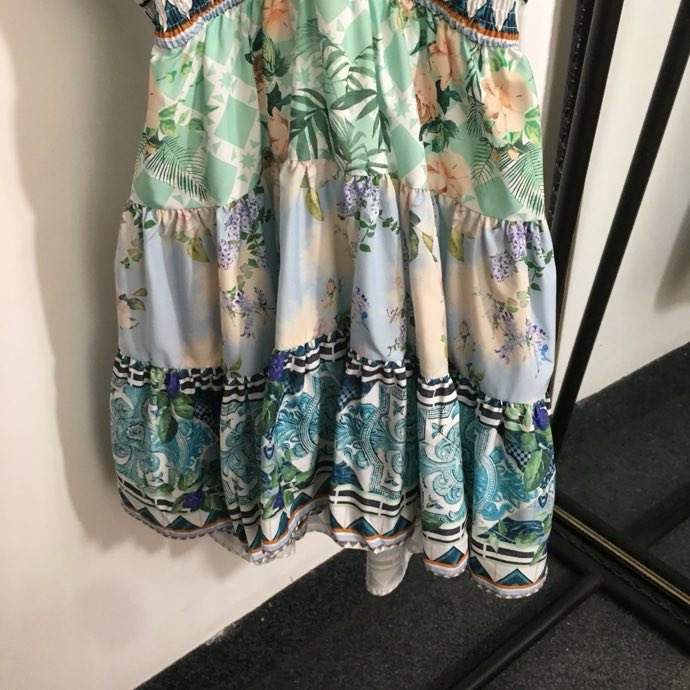 Платье с принтом листьев лотоса фото 4